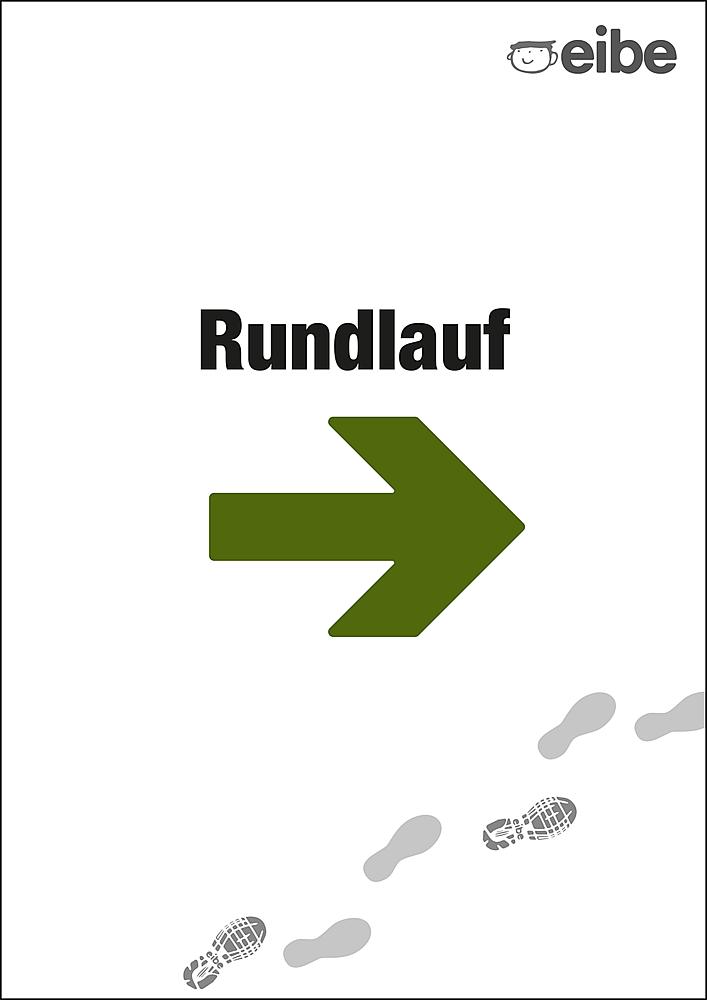 Trimm-dich-Pfad Schild Rundlauf rechts